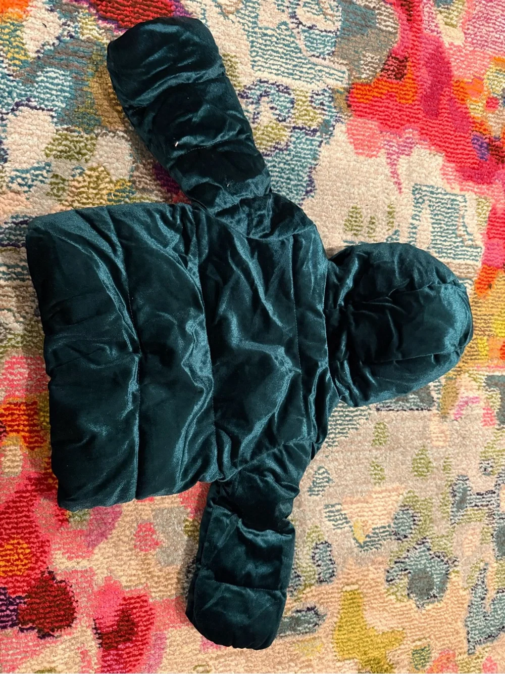 Gymboree Velvet Puffer Jacket in Dark Teal (Green/Blue)